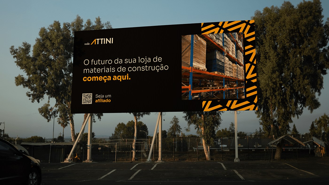 Rede Attini — outdoor "O futuro da sua loja começa aqui"