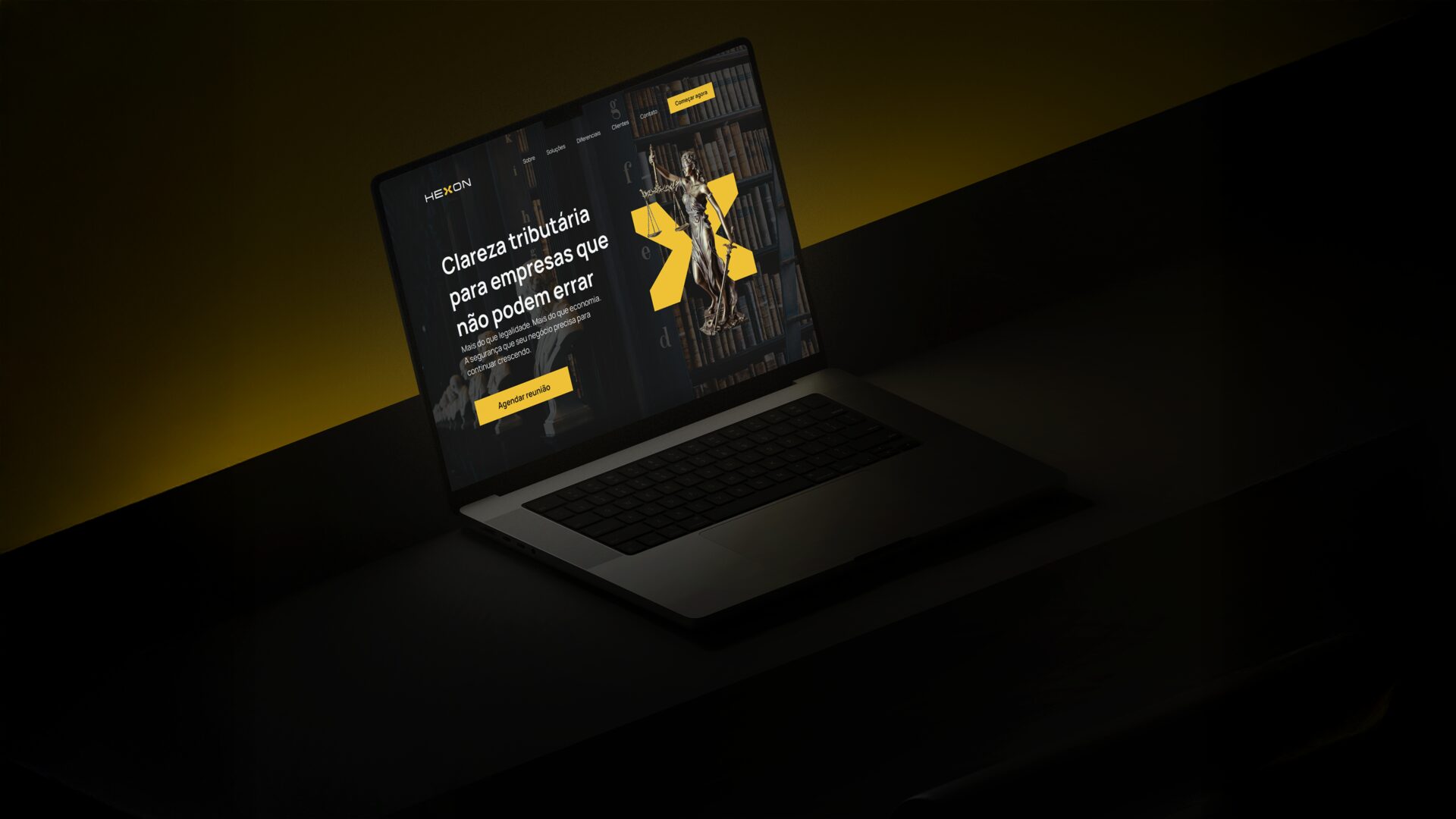 Site Hexon em Macbook