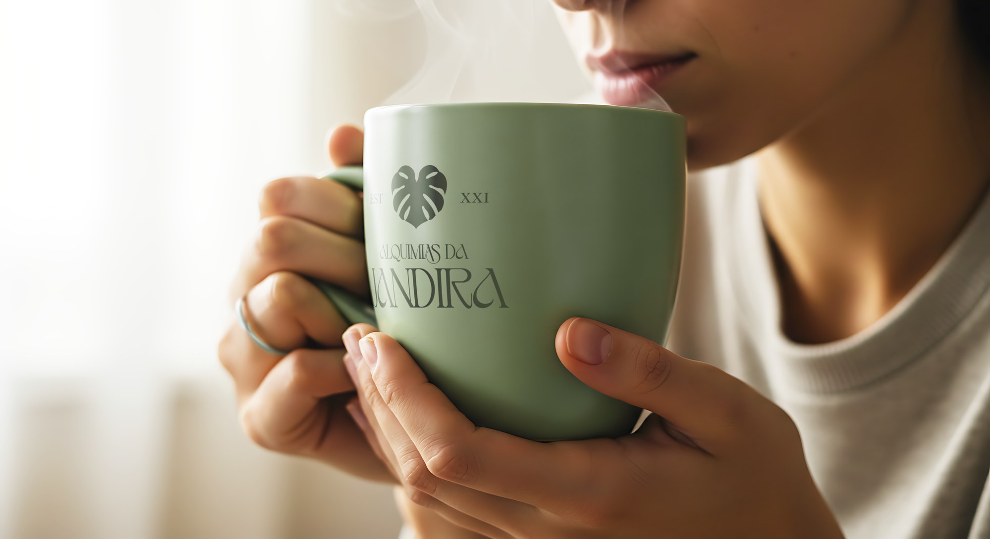Caneca Alquimias da Jandira em uso