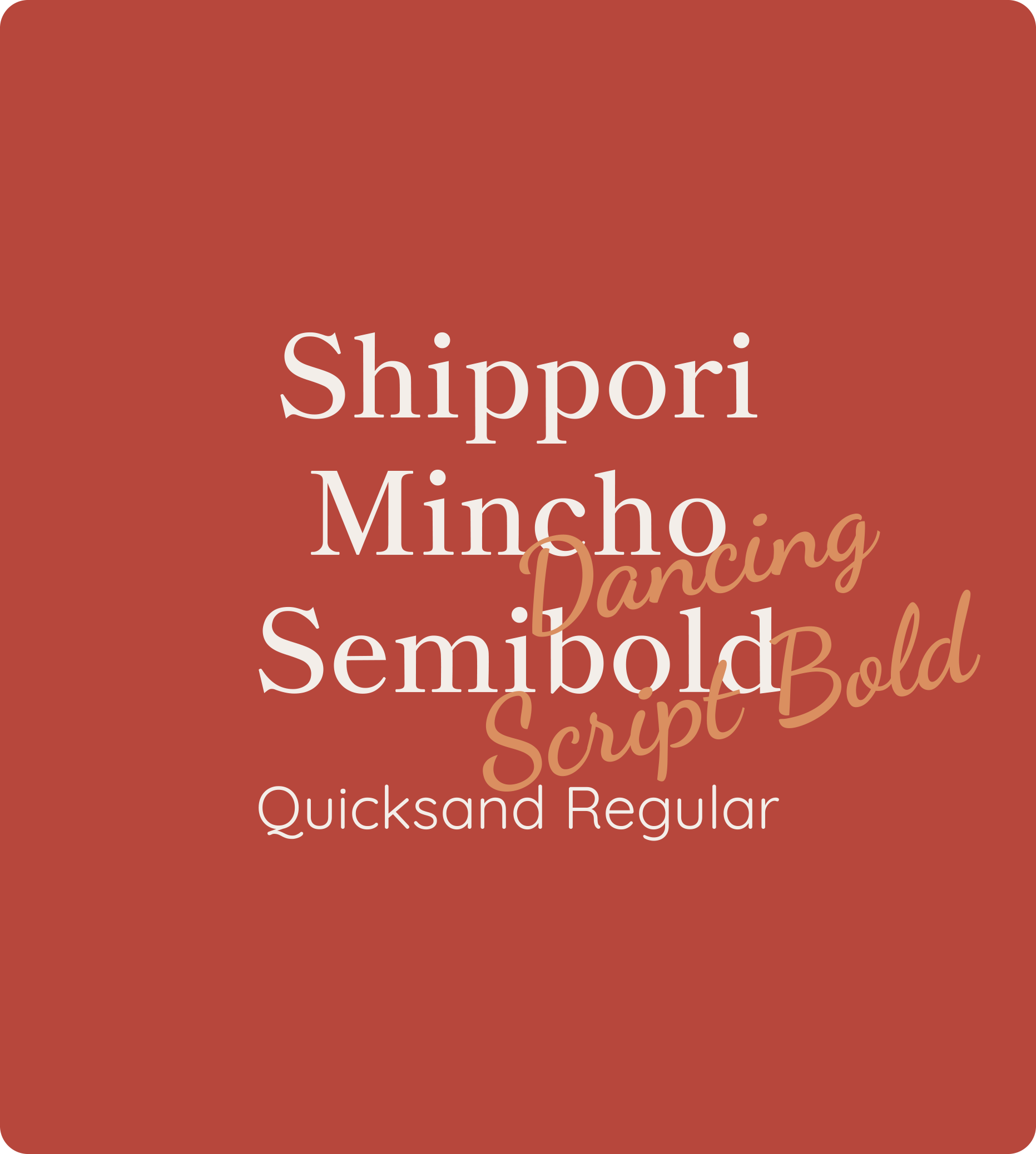 Tipografia Alquimias da Jandira — Shippori Mincho e Quicksand